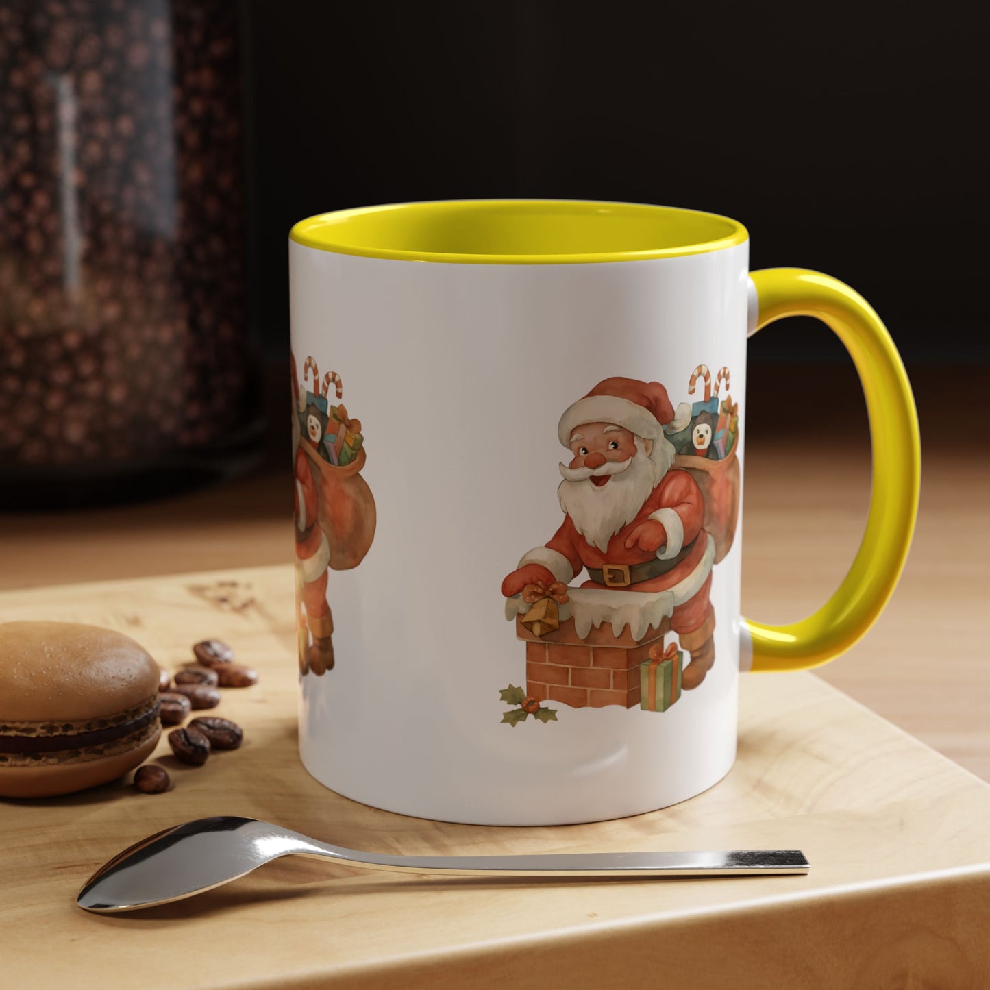 Festive Santa Coffee Mug, Holiday Gift, Christmas Decorations, Cozy Kitchen, Unique Mug, Santa-Themed Drinkware