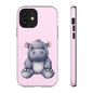 Cute Hippo Phone Case - Tough Cases, Animal Phone Cover, Kawaii Accessories, Gifts for Kids, Unique Tech Gear