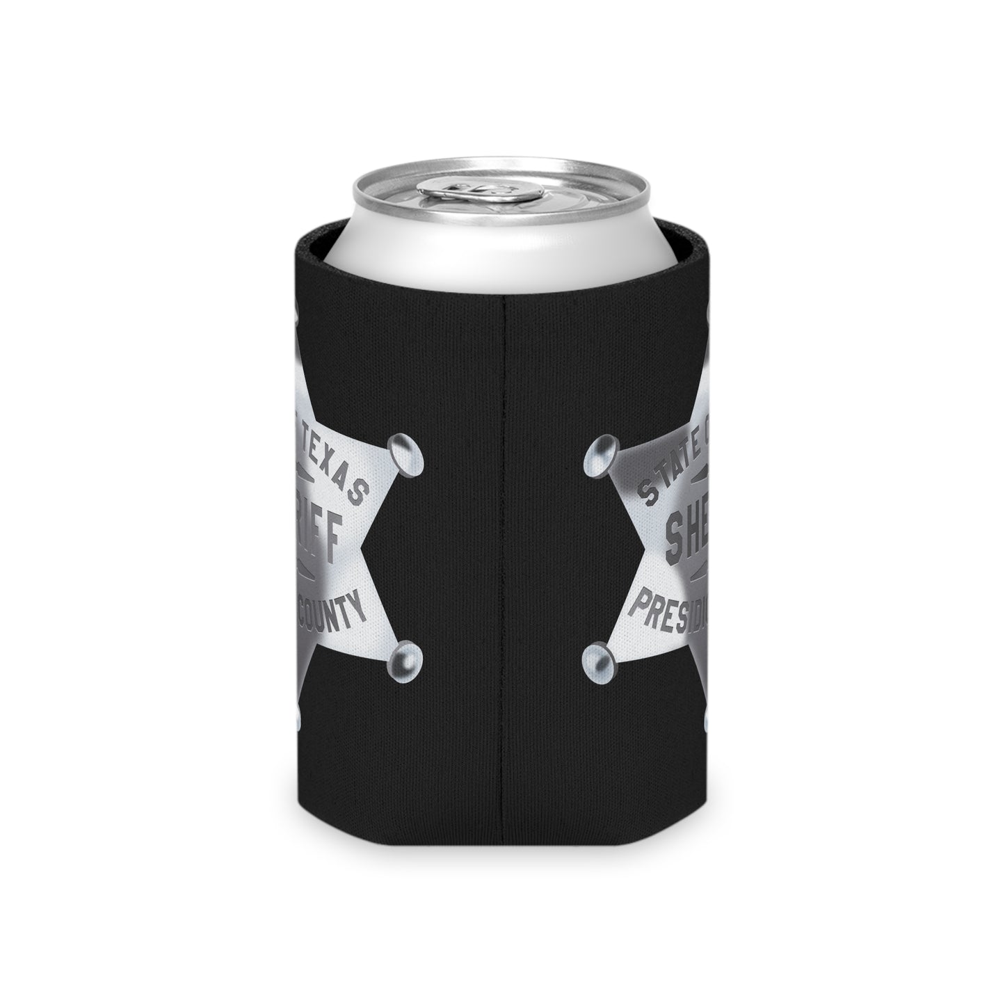 Sheriff Badge Can Cooler, Texas Sheriff Cooler, BBQ Coolers, Party Drink Holder, Outdoor Event Gifts, Custom Koozie