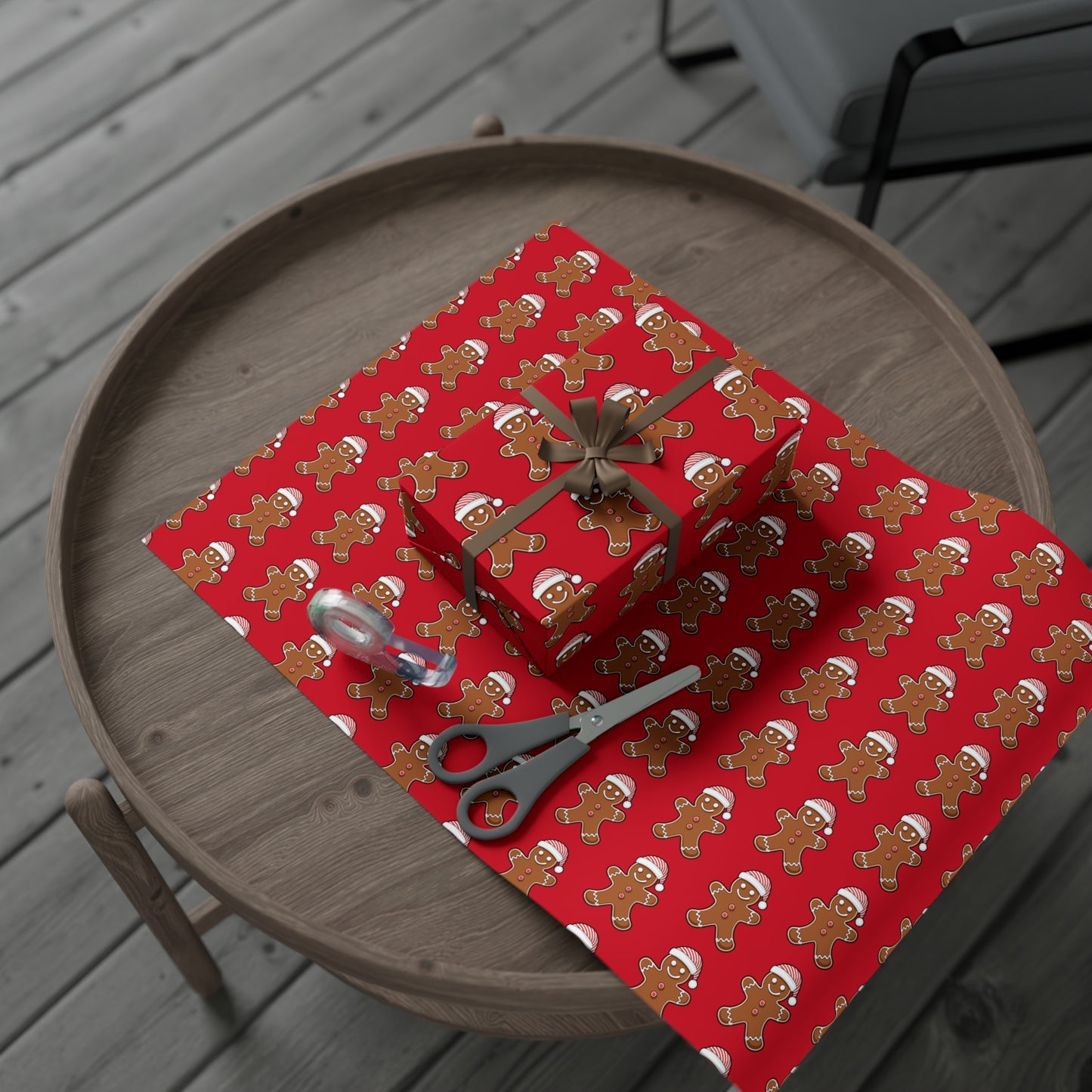 Festive Gingerbread Gift Wrap Papers for Holiday Gifting, Christmas, Birthdays, Surprise Parties, Eco-Friendly Wrapping