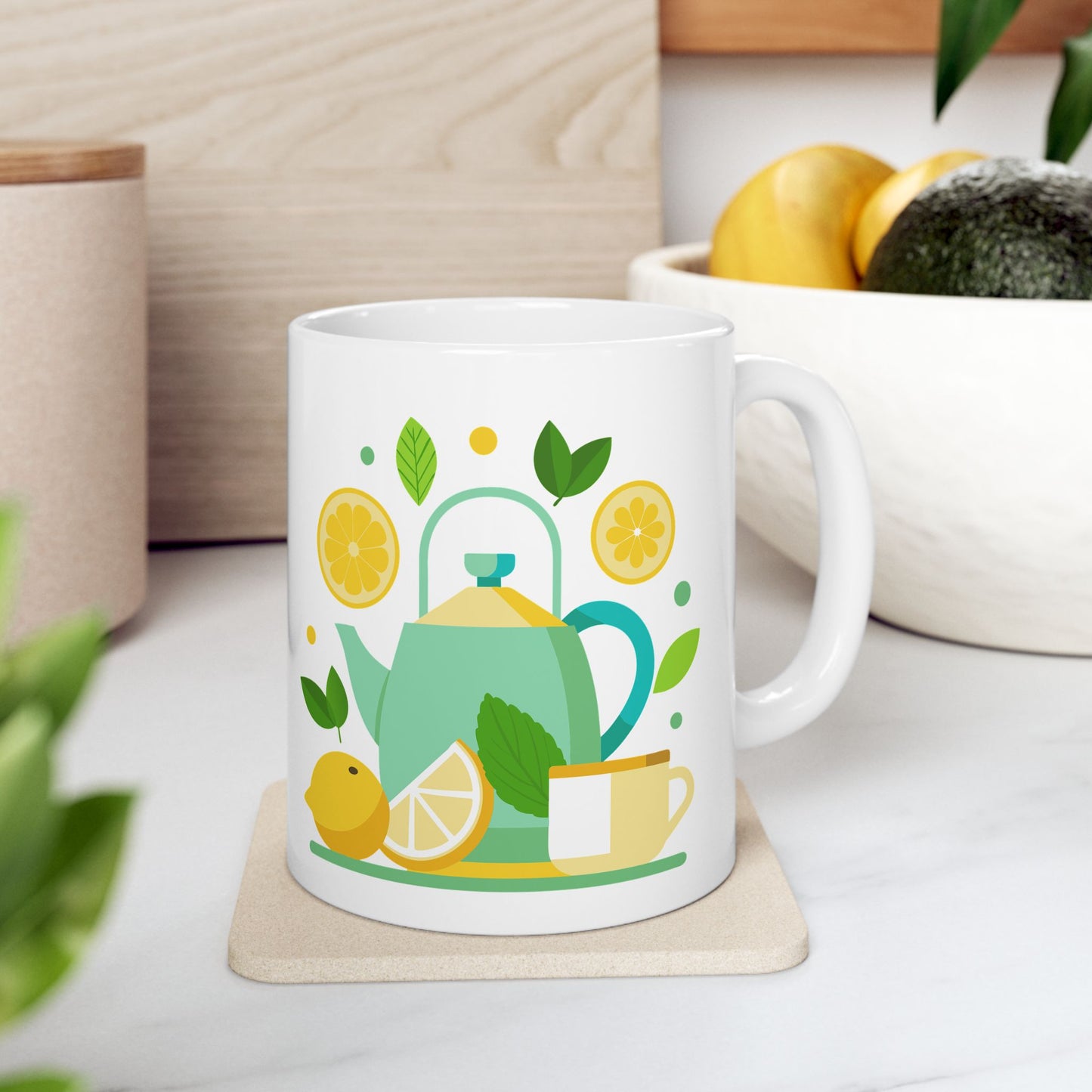 Lemonade-Themed Ceramic Mug | Refreshing Drink Lover's Gift | Summer Vibe Coffee Cup | Ideal for Tea Parties, Birthdays, Home Decor