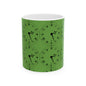 Green Clock Ceramic Mug, Unique Coffee Cup, Perfect Gift for Home, Office, Time Lovers, Functional Decor