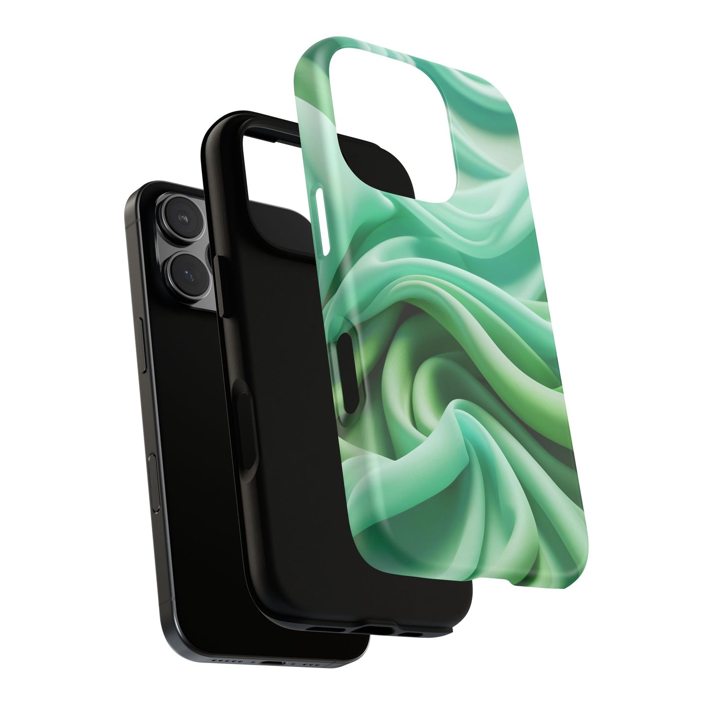Stylish Phone Case, Tough Case, Green Abstract Design, Cell Phone Cover, Unique Gift, Trendy Accessory