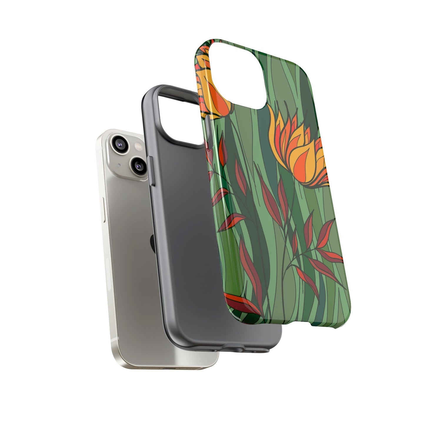Vibrant Floral Phone Case, Nature-Inspired Tough Case, Eco-Friendly Cover, Unique Gift for Nature Lovers, Spring Decor