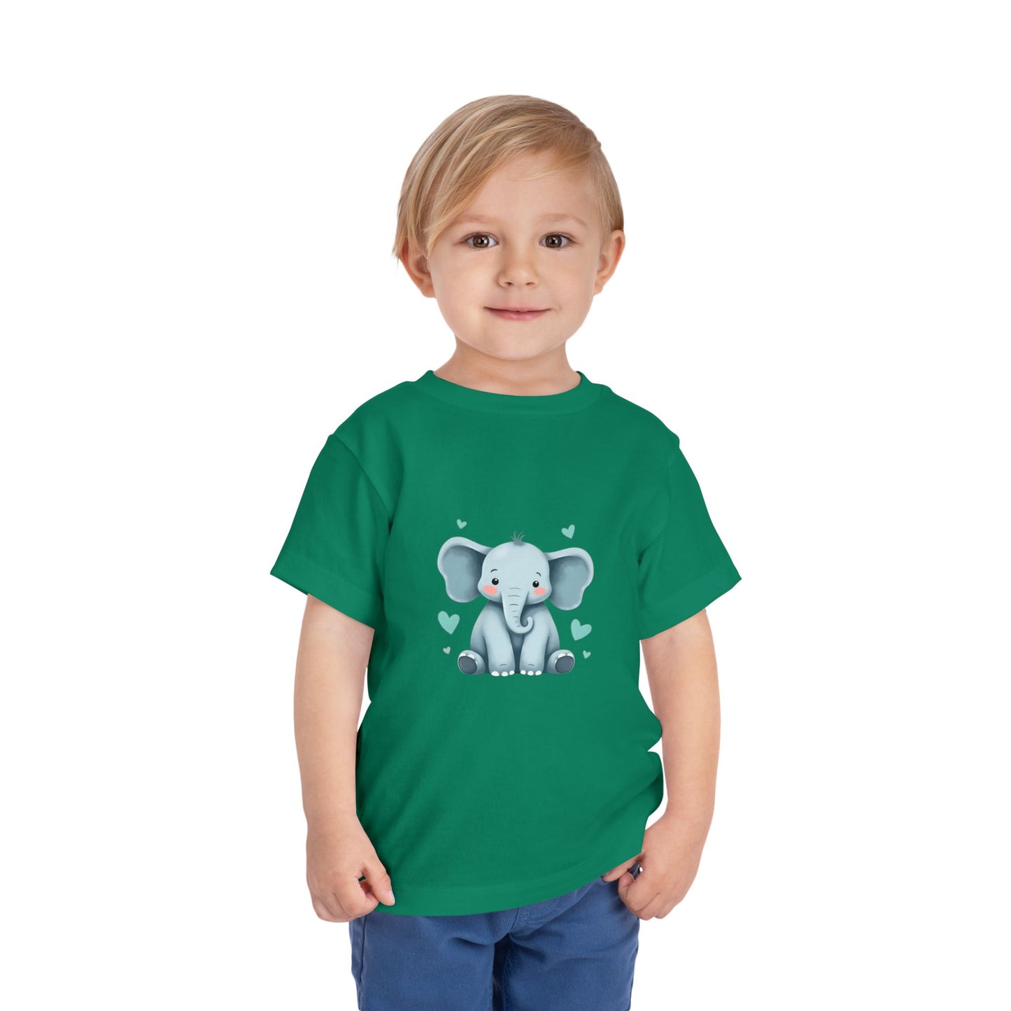 Adorable Elephant Toddler Tee, Kids Short Sleeve Shirt, Cute Baby Clothes, Elephant Lover Gift, Birthday Outfit