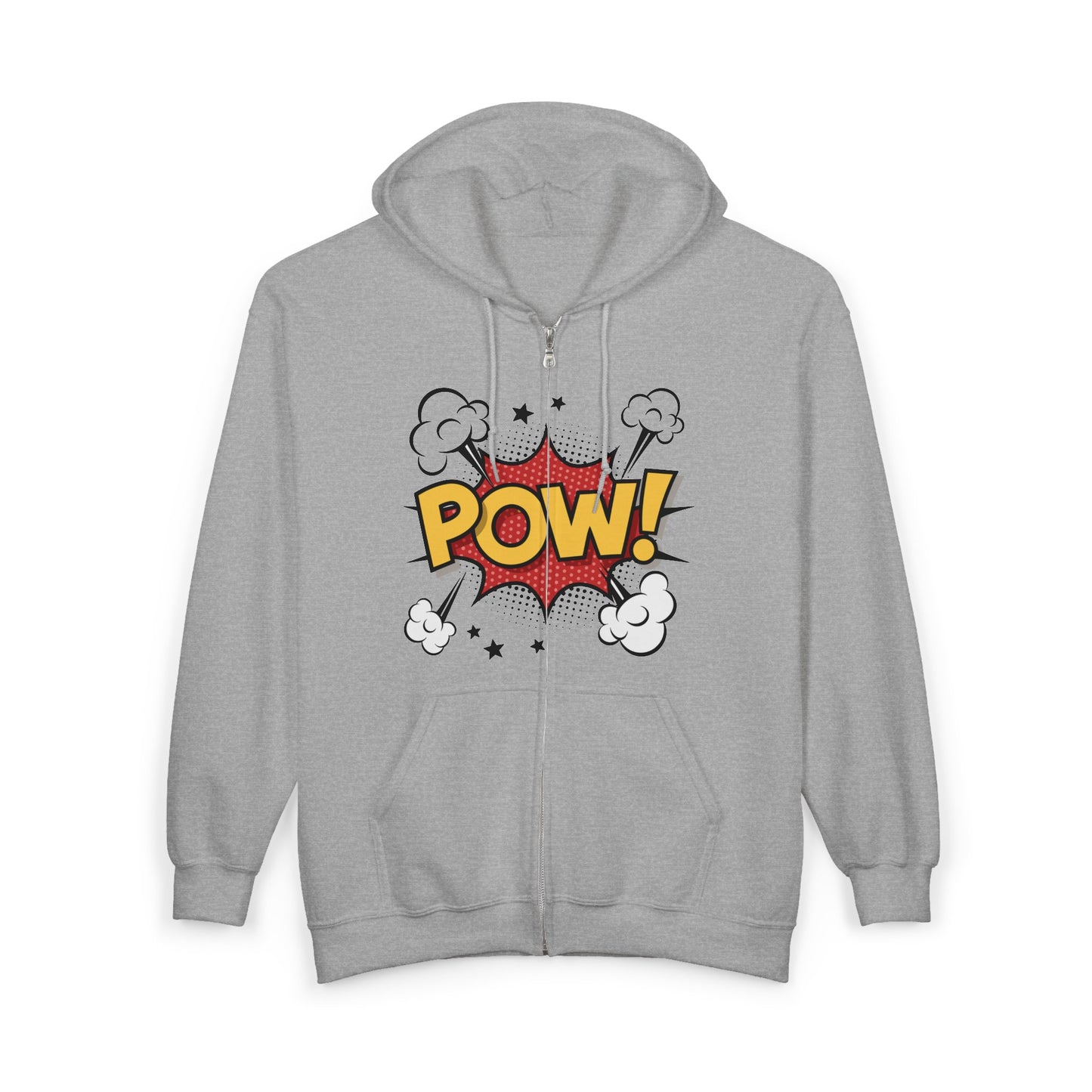 Comic Pop Art Zip-Up Hoodie - POW! Design