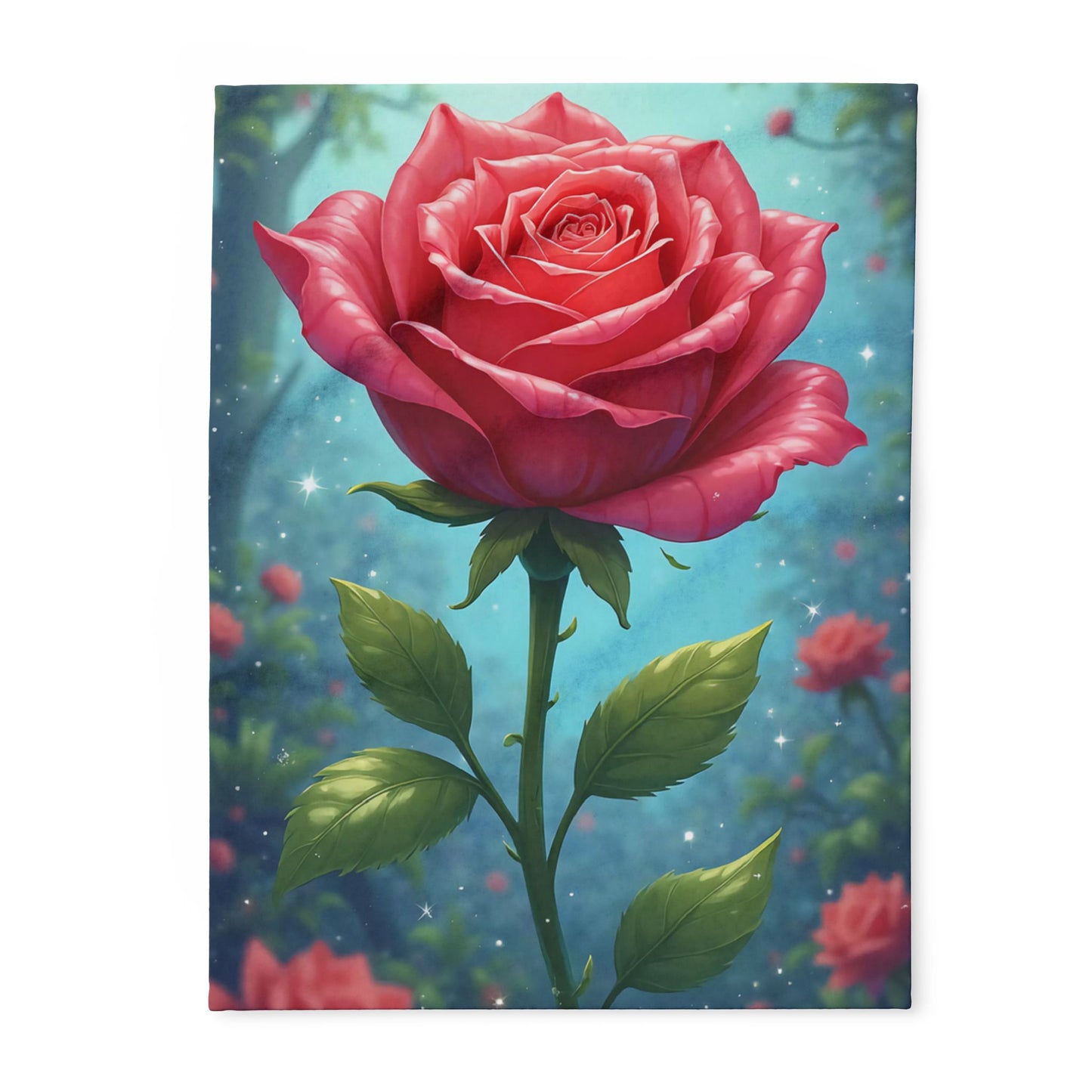 Rose-Themed Arctic Fleece Blanket - Cozy Home Decor, Gifts for Her, Floral Blanket, Romantic Decor, Perfect for All Seasons