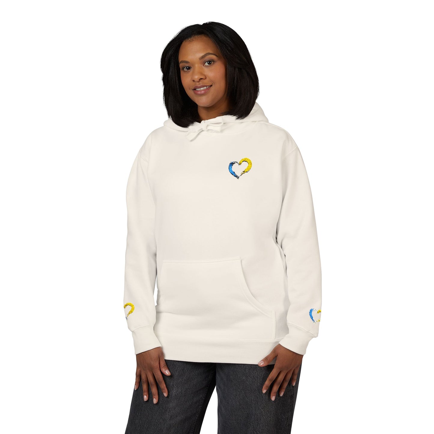 Colorful Heart Unisex Fleece Hoodie | Cozy Gift for Friends, Valentine's Day, Anniversary, Casual Wear, Spring Fashion