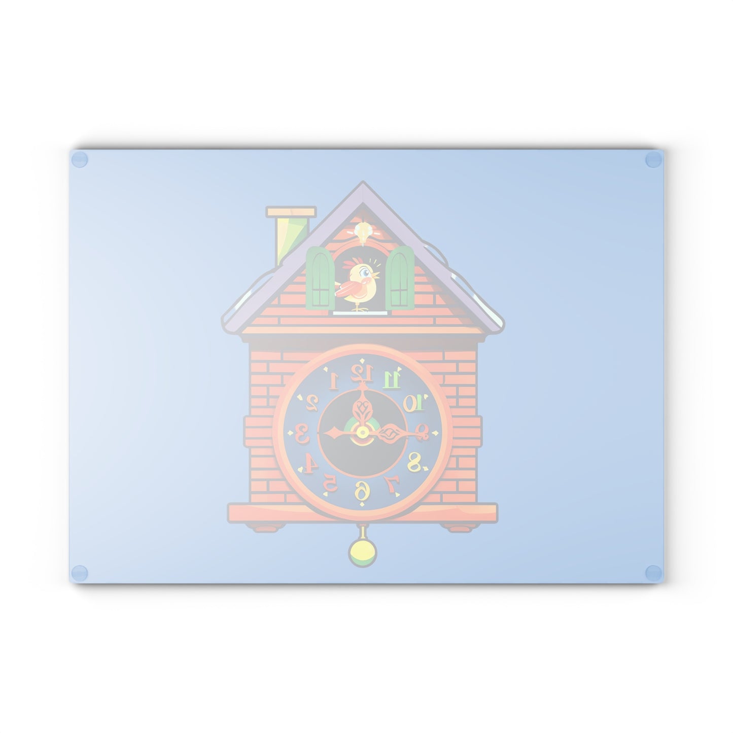 Cuckoo Clock Glass Cutting Board | Kitchen Decor, Housewarming Gift, Unique Cooking Accessory, Christmas Present, Fun Home Essential