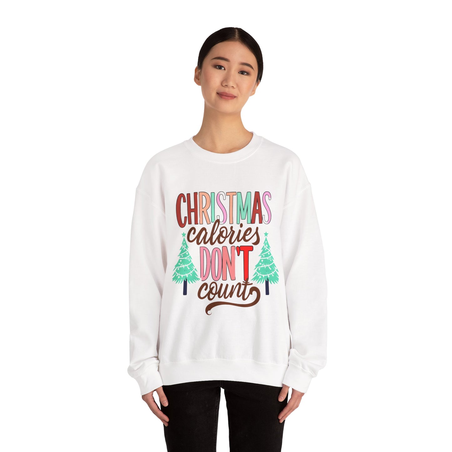 Christmas Calories Don't Count Sweatshirt — Funny Holiday Crewneck