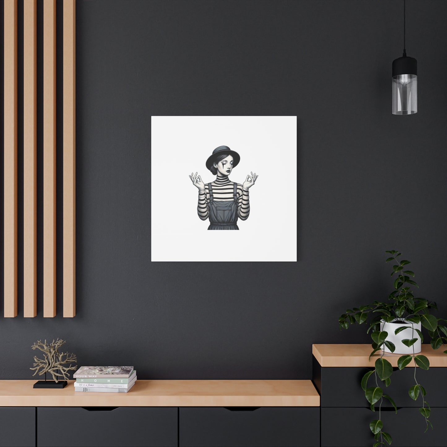 Meditative Striped Canvas Wall Art | Modern Boho Decor, Gift for Art Lovers, Minimalist Home Accent, Gallery Wall Art