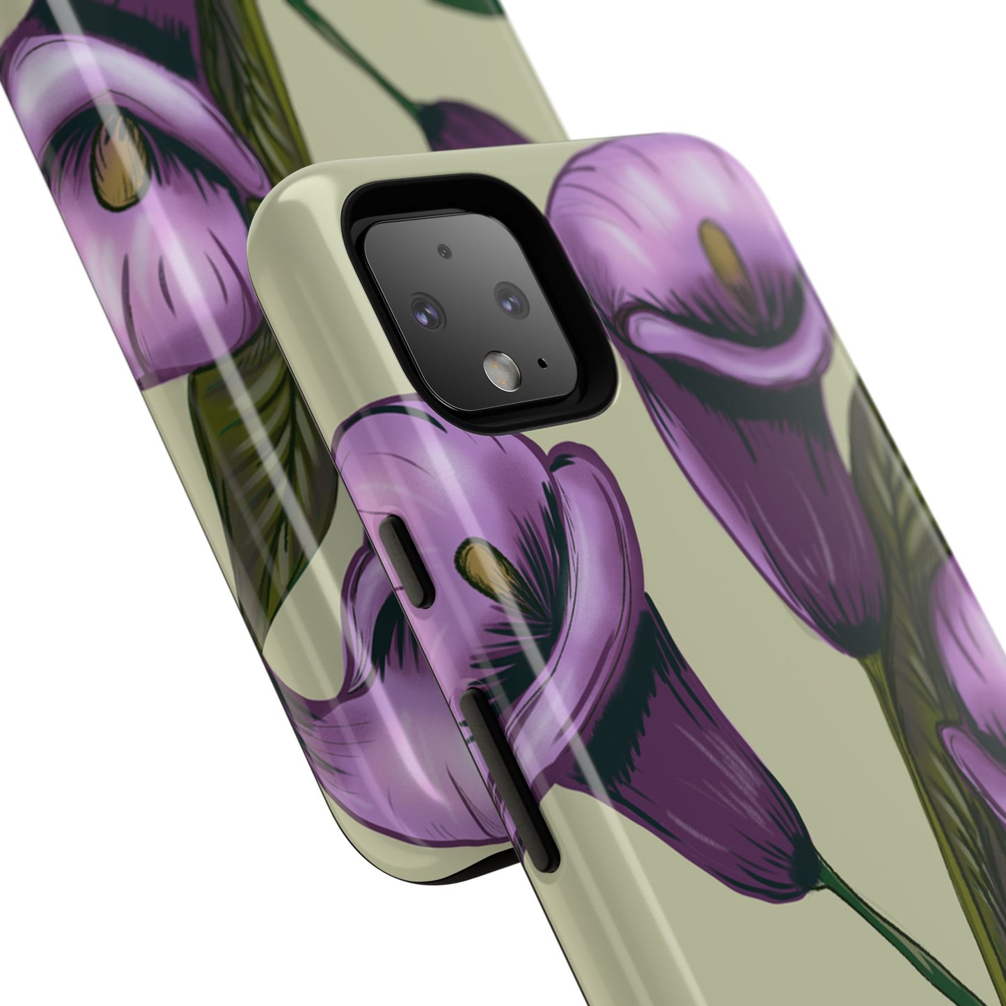 Floral Phone Case - Tough Cases, Purple Flower Design, Cell Phone Accessories, Gift for Her, Nature Lover Essentials