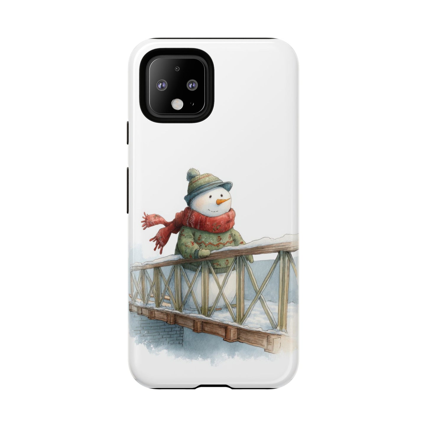 Snowman Phone Case – Winter Holiday Gift, Cute Snowman Design, Winter Accessories, Protective Phone Case, Unique Christmas Present