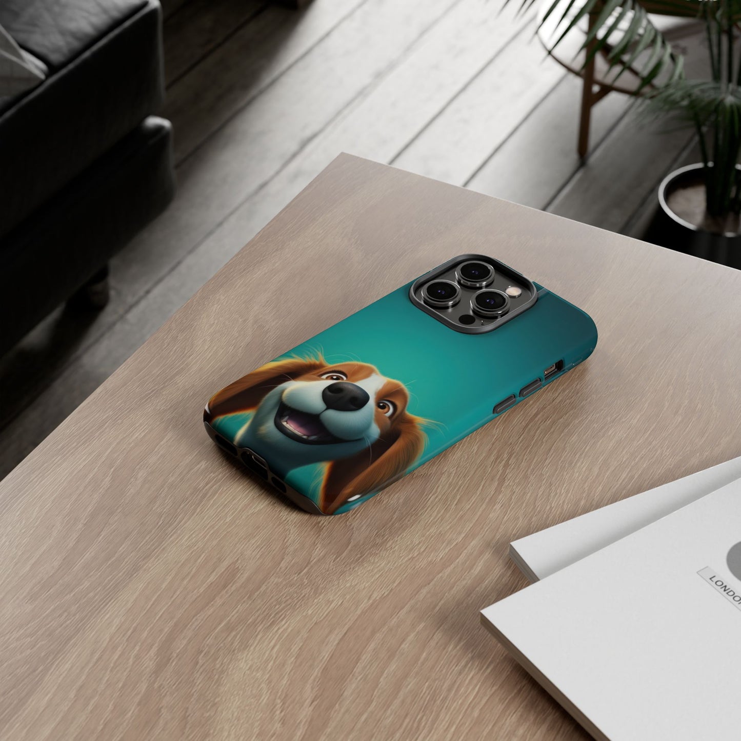 Happy Dog Phone Case — Cute Cartoon Puppy Protective Phone Cover