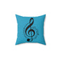 Musical Notes Decorative Pillow, Music Lover Gift, Home Decor, Soft Pillow for Couch, Unique Music Themed Decor