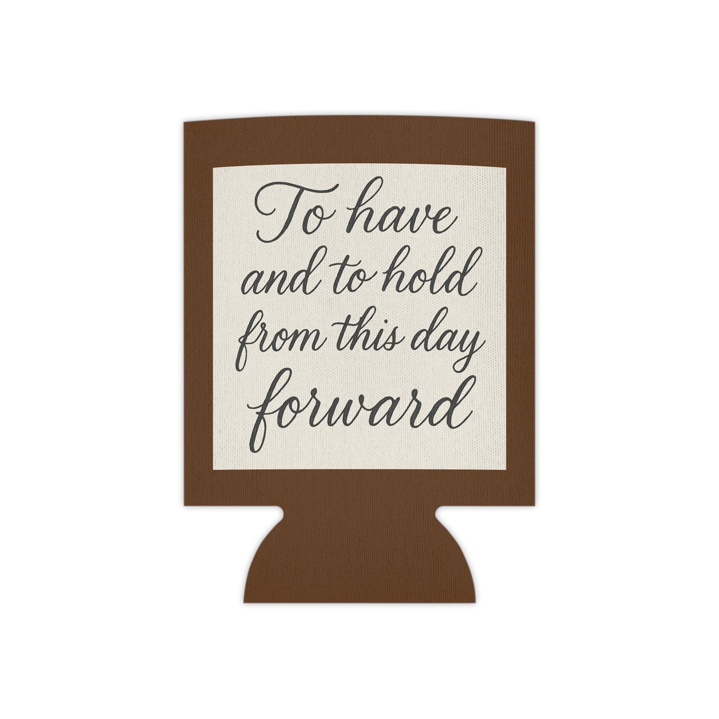 Rustic Wedding Can Cooler | Bridal Shower Favor, Cozies for Guests, Unique Gift, Toast to Love, Engagement Party Keepsake