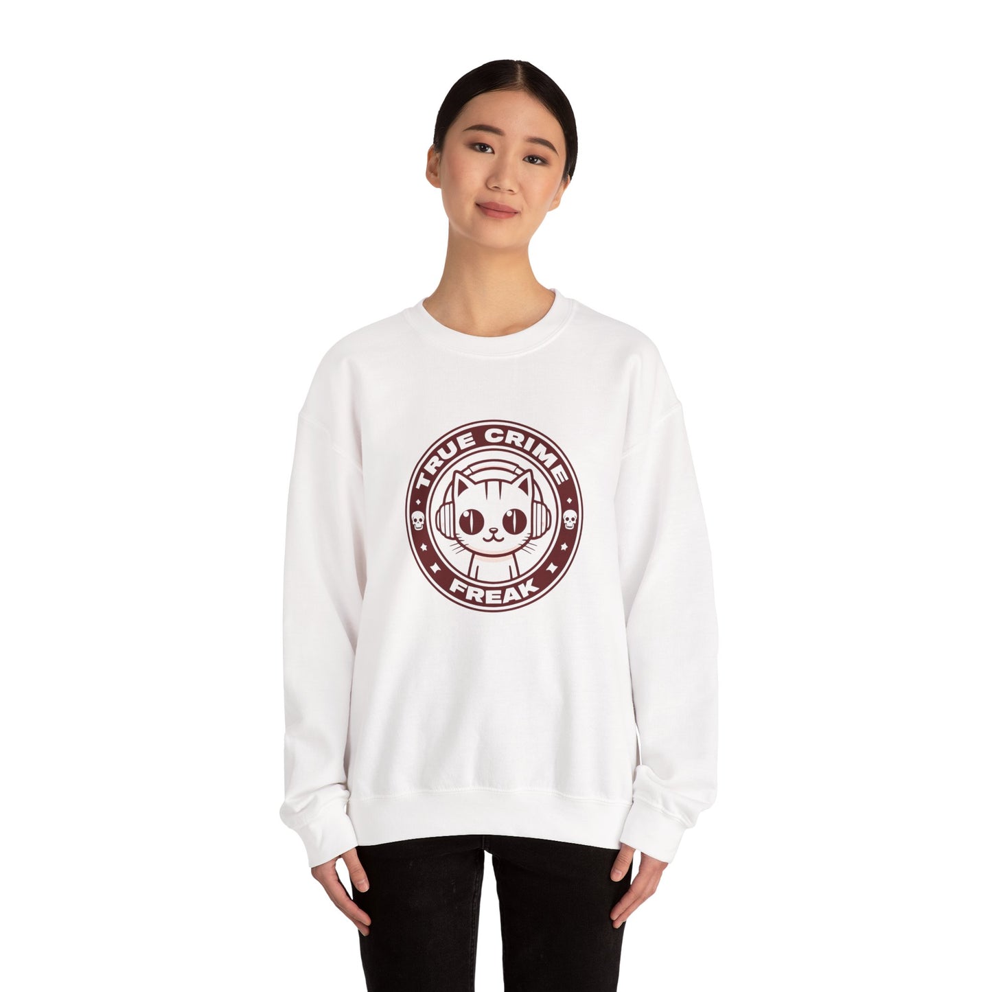 True Crime Freak Cat Crewneck Sweatshirt