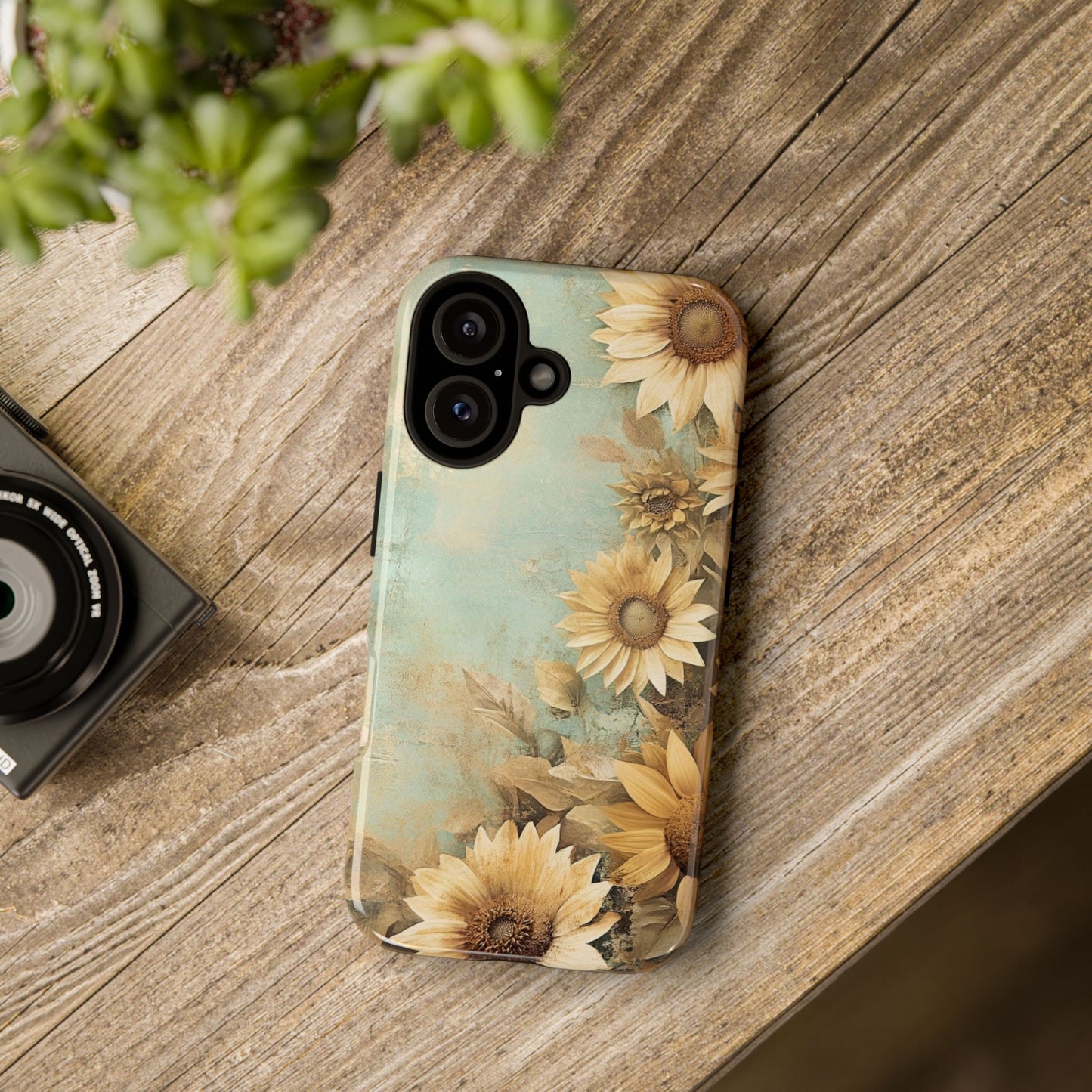 Sunflower Phone Case, Tough Shell Floral Cover, Nature Inspired Gift, Durable Protective Case, Perfect for Spring and Summer