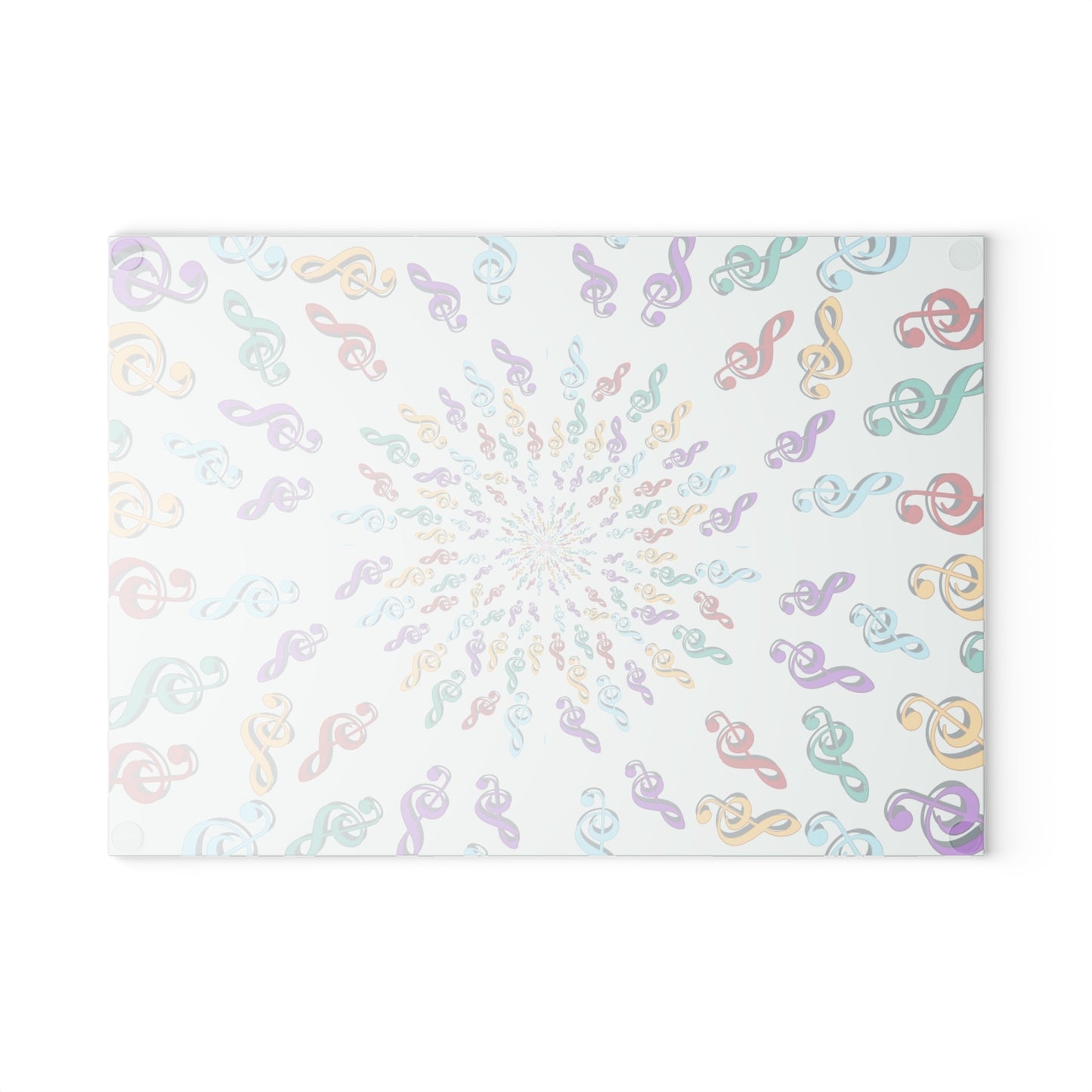 Vibrant Musical Glass Cutting Board, Perfect Gift for Music Lovers, Kitchen Decor, Wedding Gifts, Entertaining Essentials, Unique Home Decor