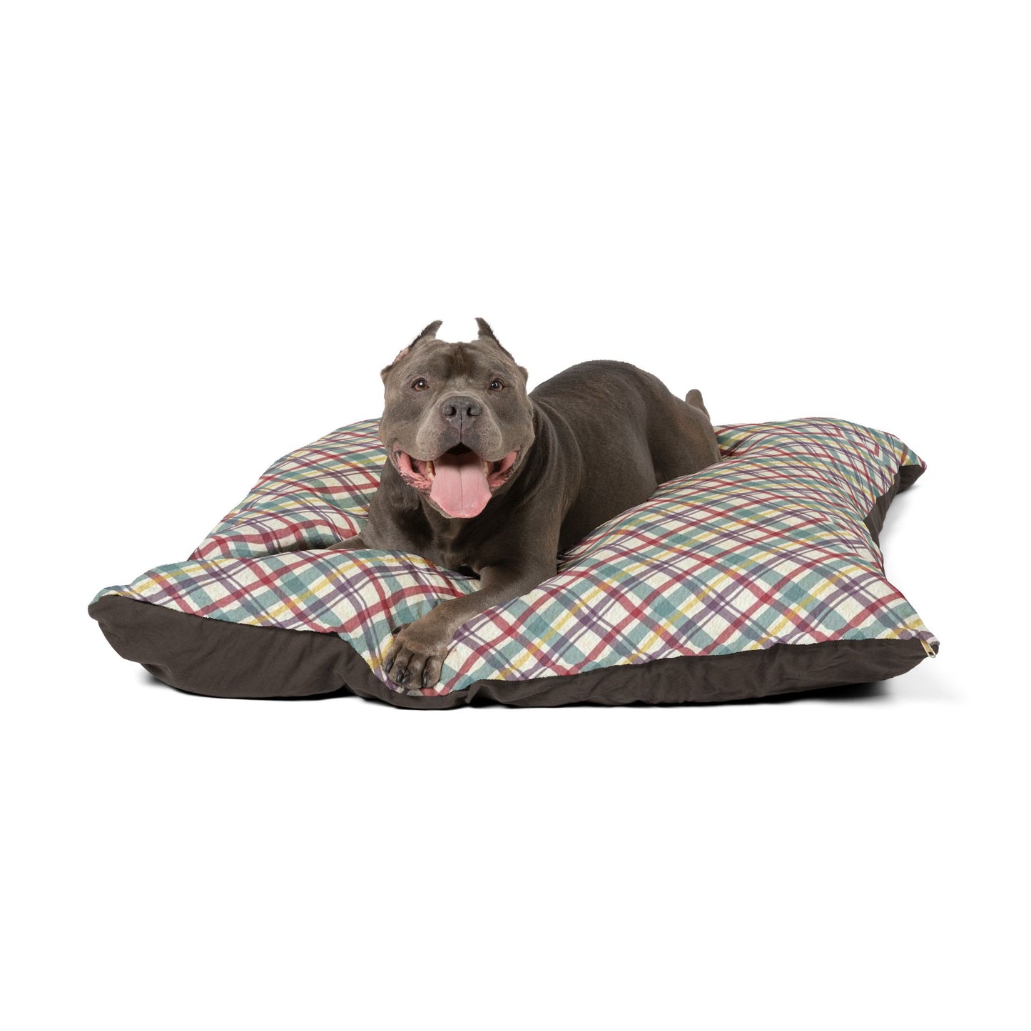Cozy Plaid Pet Bed for Cats and Dogs, Comfortable Dog Bed, Soft Pet Cushion, Modern Pet Furniture, Stylish Dog Bed