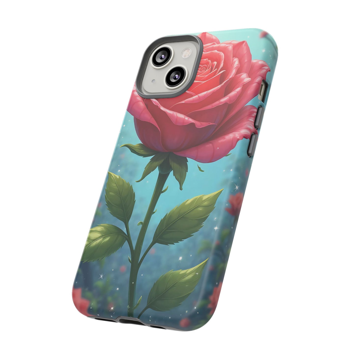 Floral Phone Case, Tough Cases with Elegant Rose Design, Stylish iPhone Cover, Rose Flower Gift for Nature Lovers, Unique Mobile Accessories