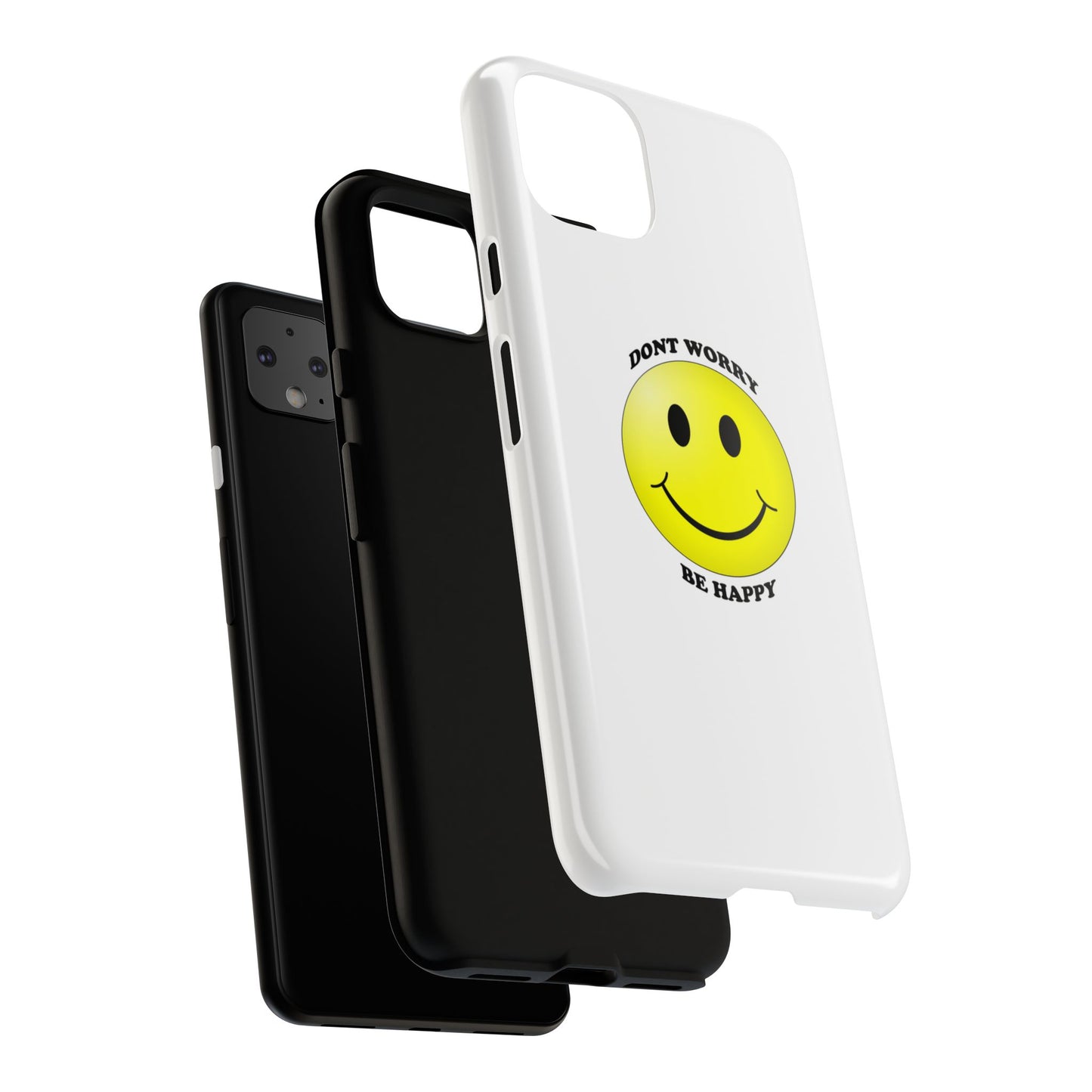 Happy Face Phone Case, Tough Cases, Don’t Worry, Be Happy, Cute Gift for Friends, Positive Vibes, Fun Mobile Accessories
