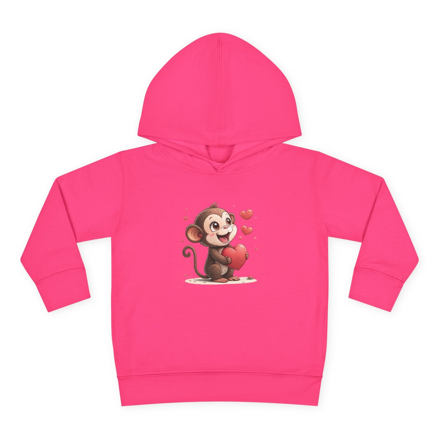 Adorable Toddler Monkey Love Hoodie, Birthday Gift, Kids Pullover, Baby Shower Gift, Cute Fleece Sweatshirt