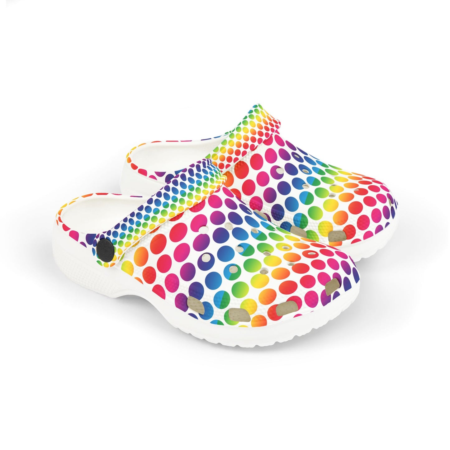 Colorful Kids Clogs - Rainbow Polka Dot Foam Shoes, Fun Playtime Footwear, Comfortable Garden Clogs, Perfect for Summer Adventures, [...]