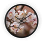 Elegant Floral Wall Clock, Spring Decor, Home Office Accessory