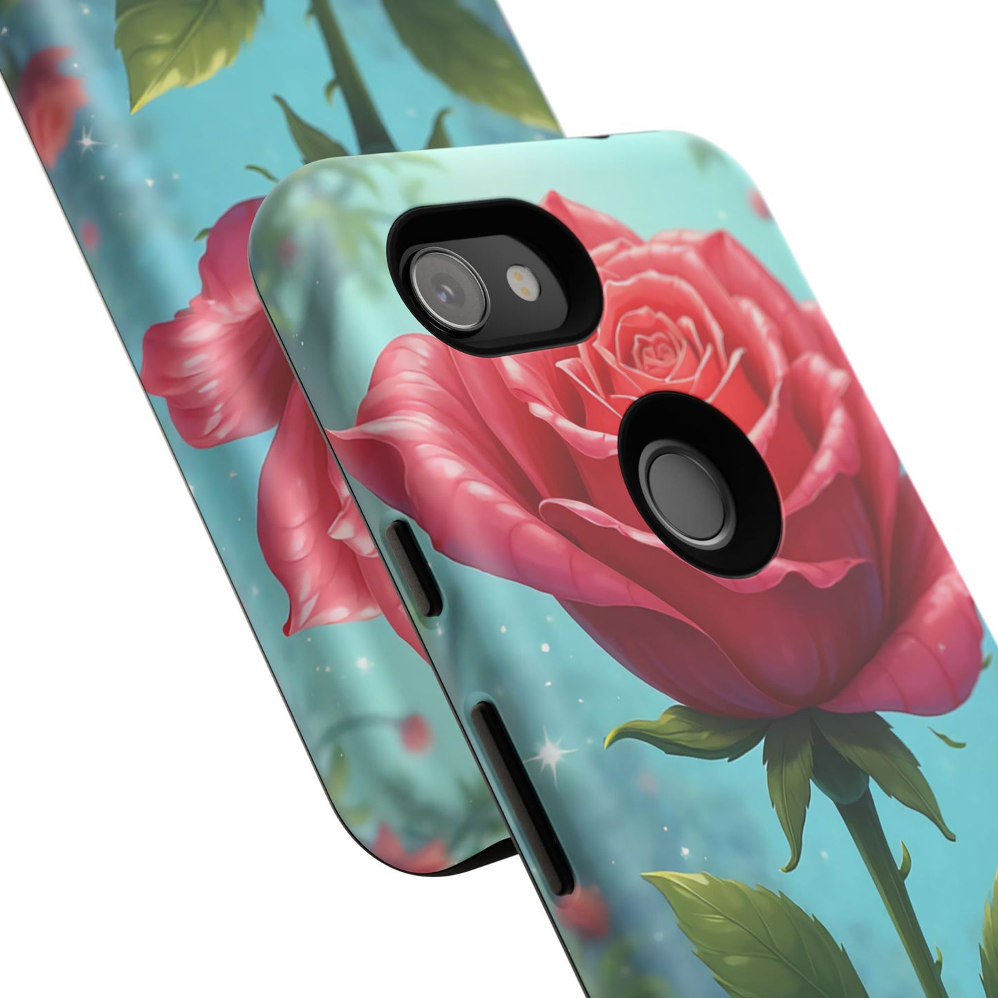 Floral Phone Case, Tough Cases with Elegant Rose Design, Stylish iPhone Cover, Rose Flower Gift for Nature Lovers, Unique Mobile Accessories