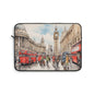 Stylish London Laptop Sleeve, Red Bus Design, Perfect for Students, Professionals, Travelers, Great Gift for Tech Lovers