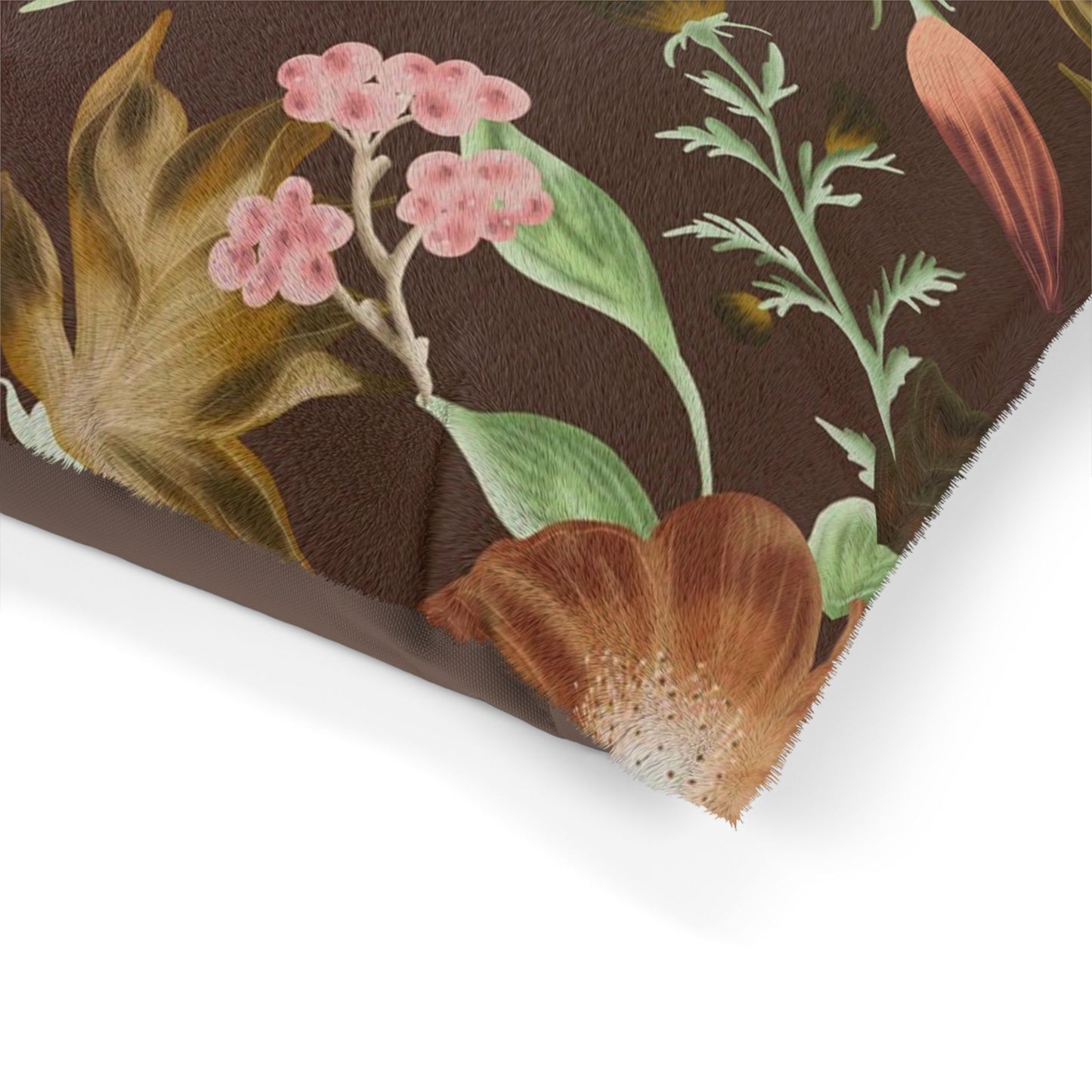 Floral Pet Bed - Cozy Dog Cat Cushion, Decorative Pet Accessory, Indoor Dog Bed, Cat Bed, Flower Print Pet Lounger