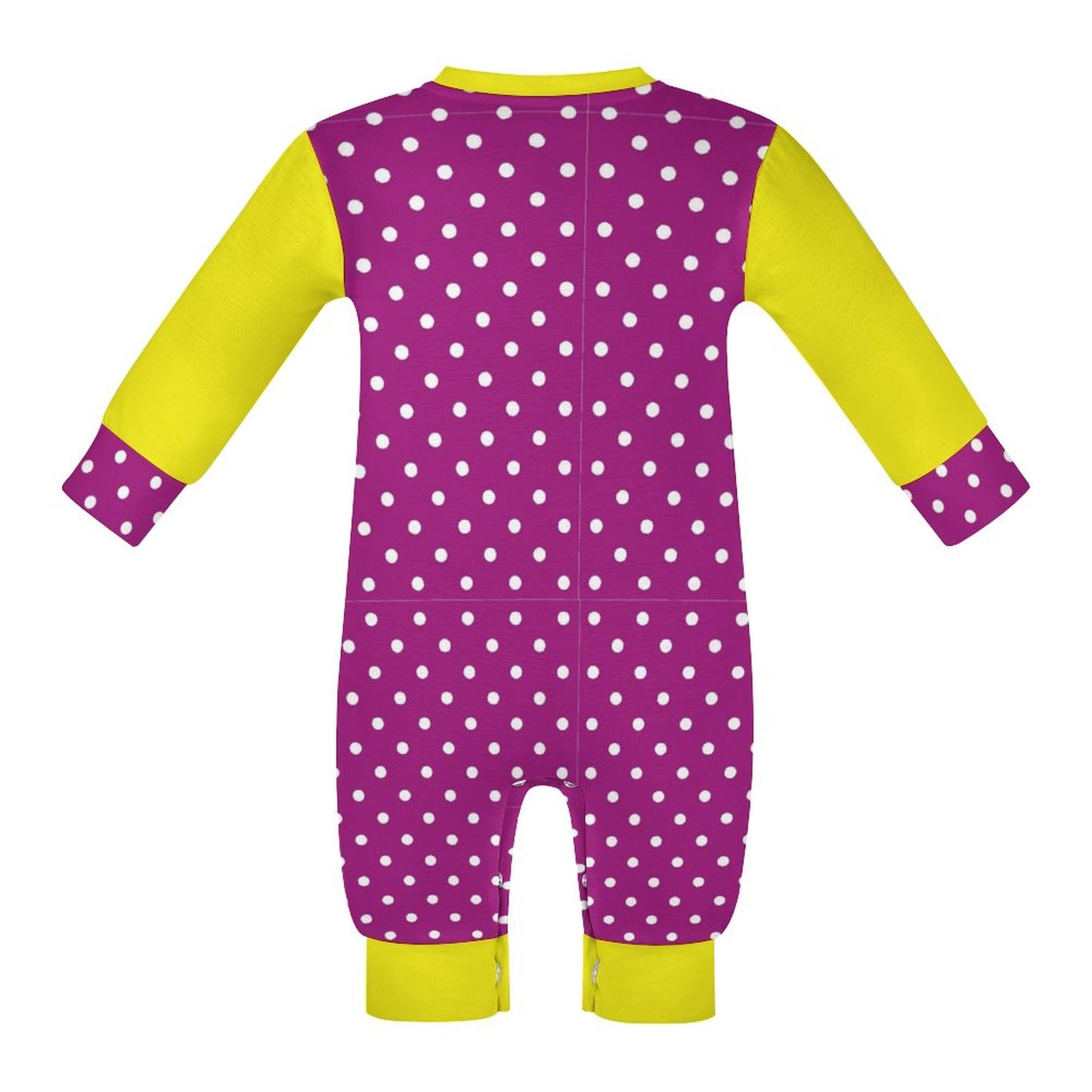 Baby Romper Purple White Dots