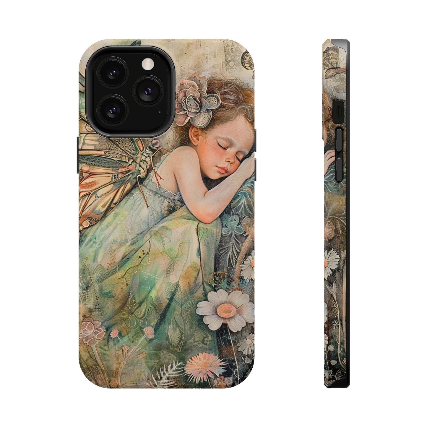 Fairy Sleeping Phone Case — Magnetic Impact-Resistant iPhone Cover