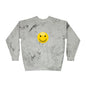 Cheerful Tie-Dye Crewneck Sweatshirt | Smiley Face Unisex Sweatshirt for Casual Style, Gift for Friends, Fall Fashion, Smile Gear
