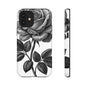 Elegant Floral Phone Case - Tough Cases, Black Rose Design, Floral Phone Cover, Stylish Phone Accessory, Gift for Her, Mother's Day
