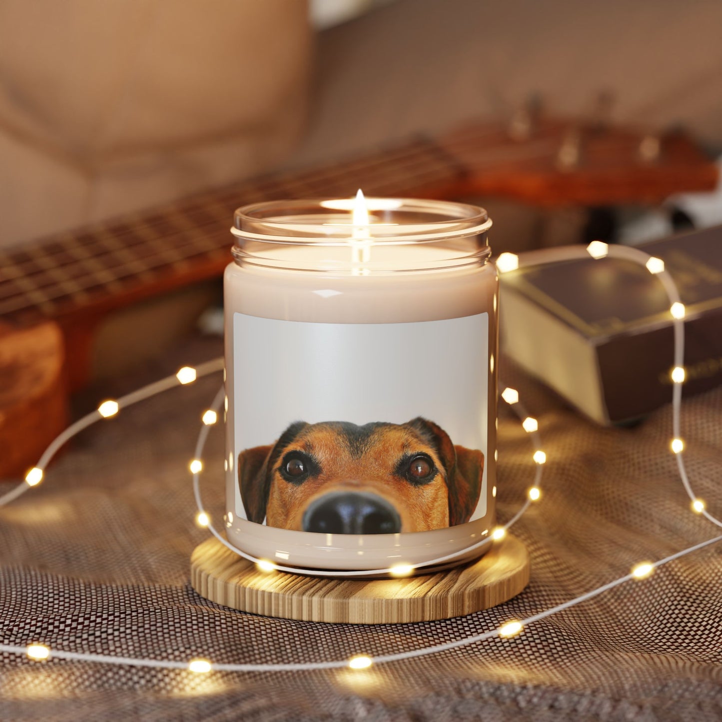 Cute Dog Face Scented Soy Candle, Pet Lover Gift