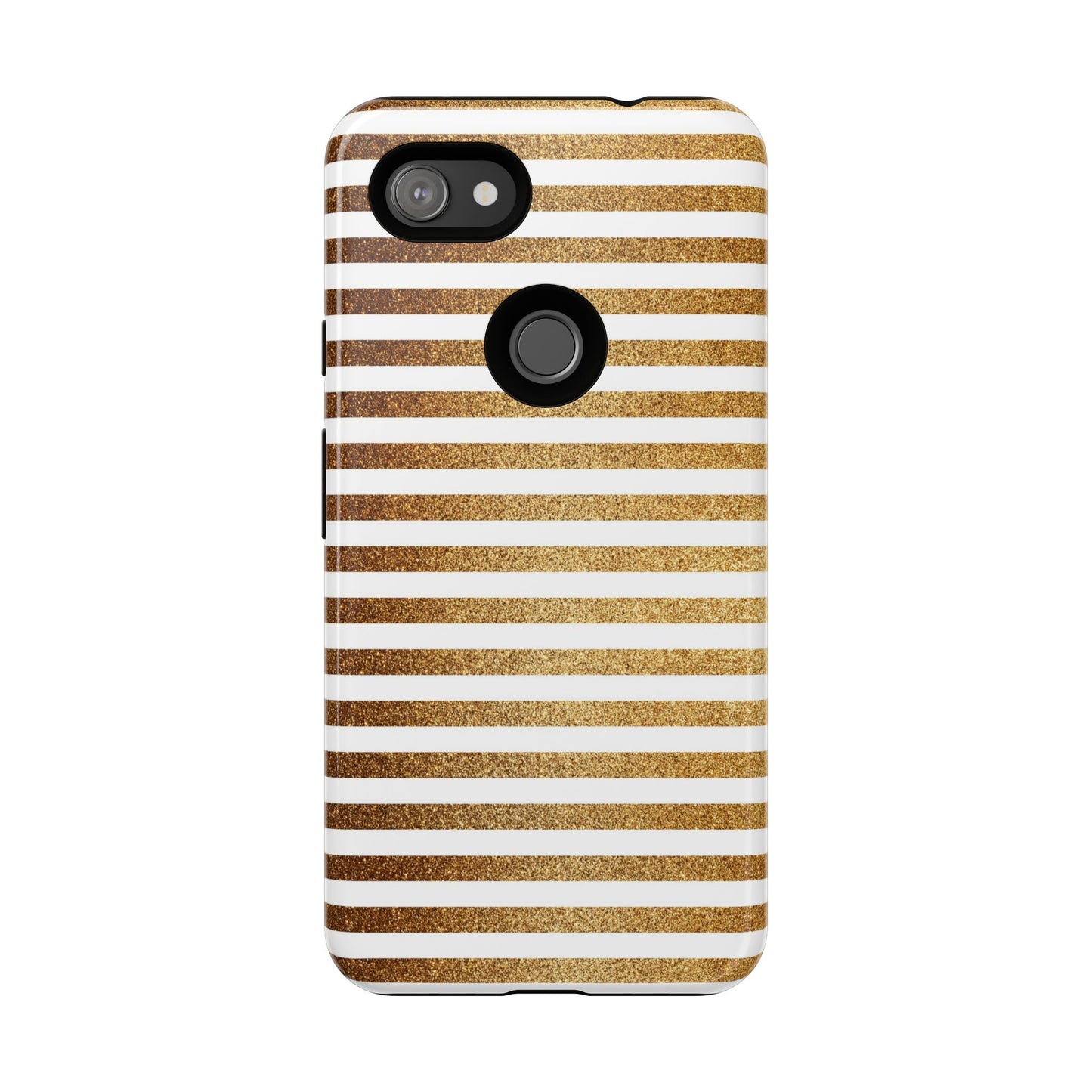 Glamorous Gold Striped Phone Case | Tough Cases, Stylish Phone Cover, Chic Accessories, Gift for Her, Fashionable Tech