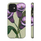 Floral Phone Case - Tough Cases, Purple Flower Design, Cell Phone Accessories, Gift for Her, Nature Lover Essentials