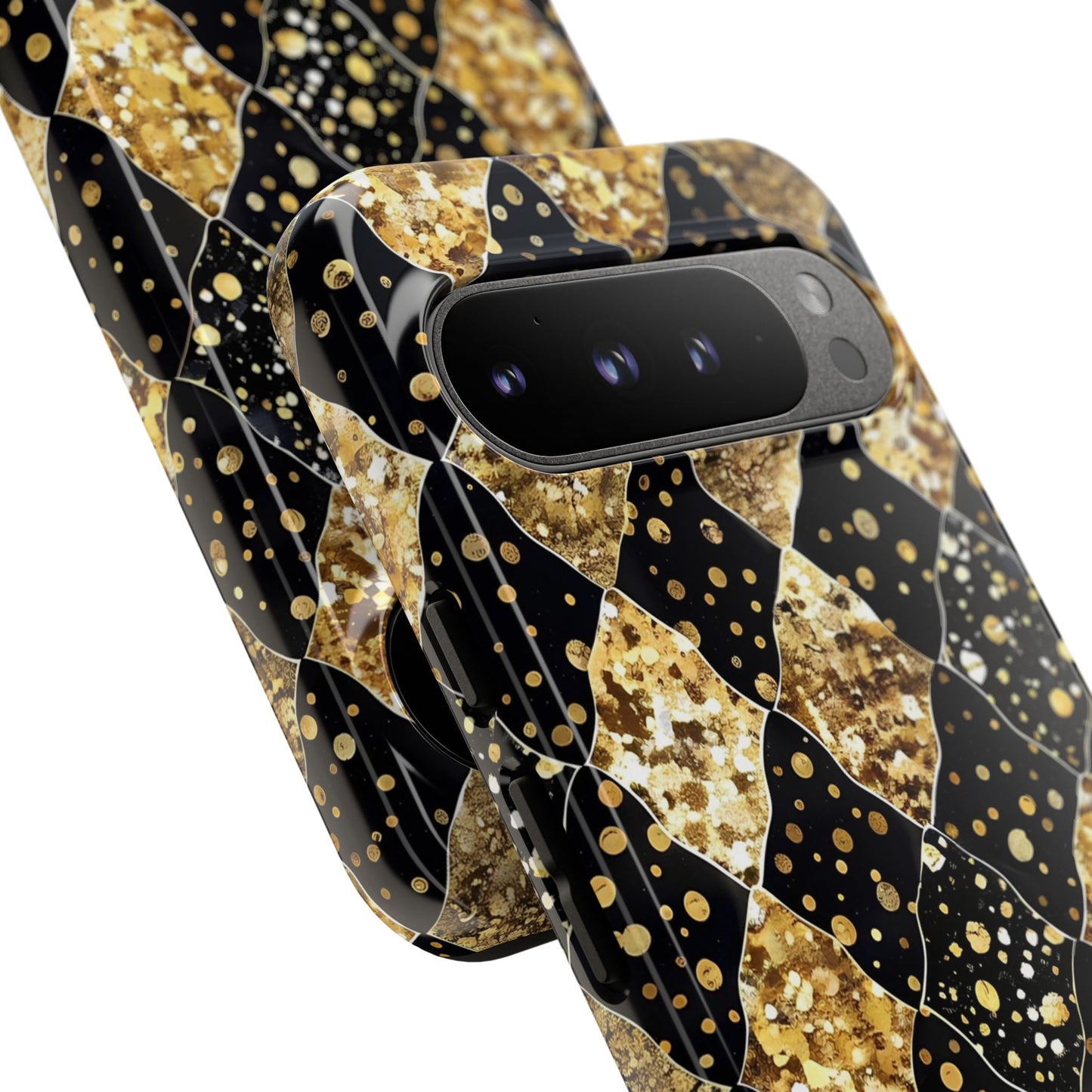 Elegant Gold & Black Phone Case for Tough Protection