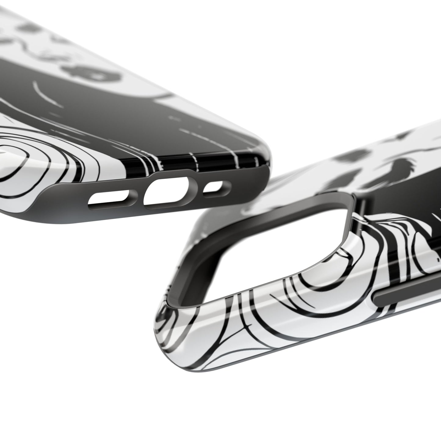 Artistic Black & White Portrait Phone Case — Magnetic Impact-Resistant