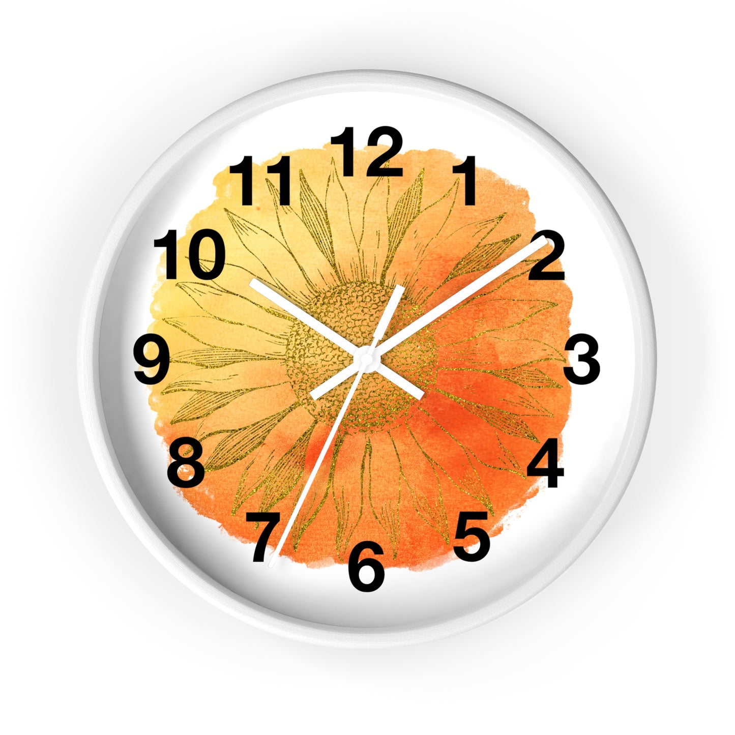 Sunflower Wall Clock, Rustic Home Decor, Floral Clock, Boho Wall Art, Gift for Garden Lovers, Housewarming Gift