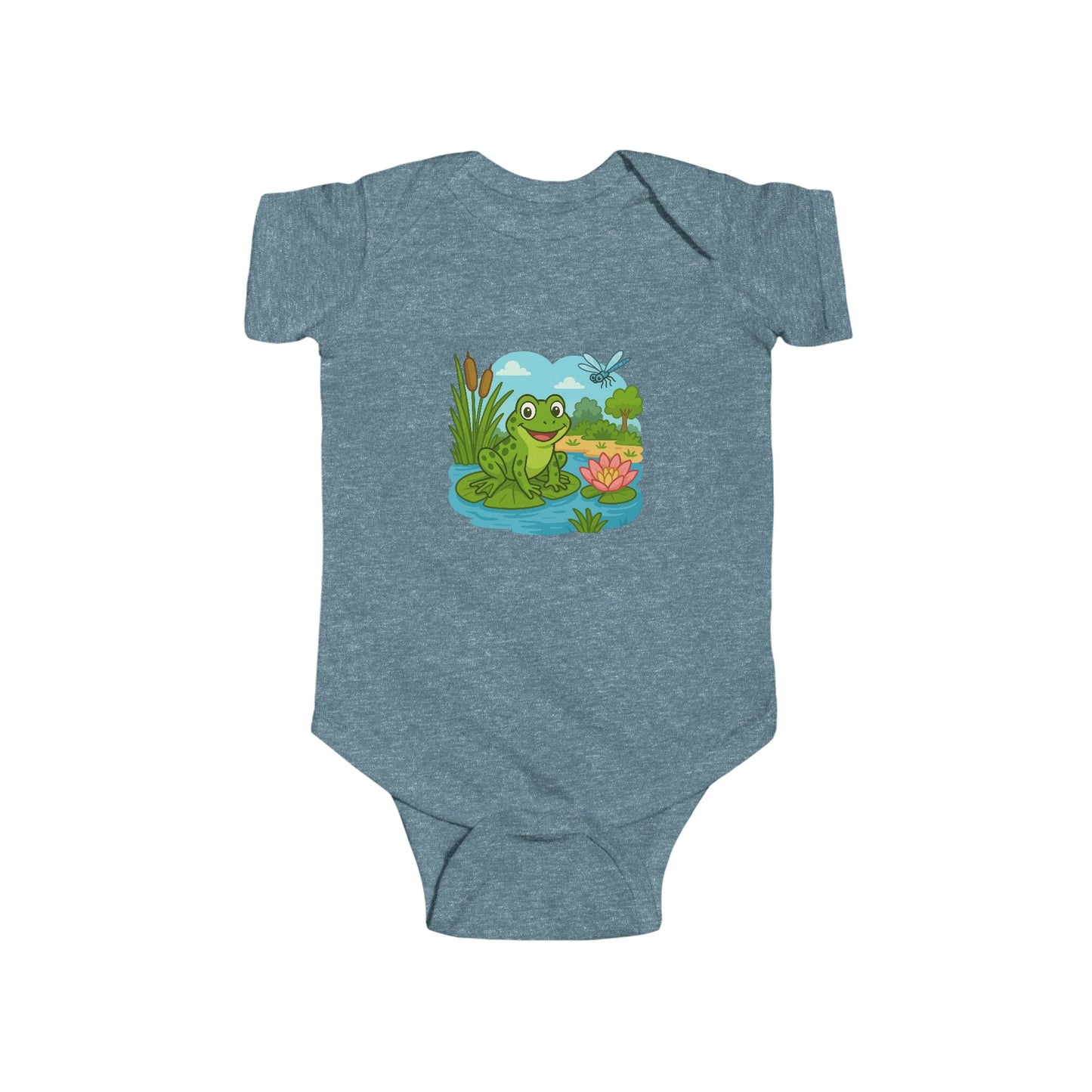 Baby Bodysuit - Cute Frog Pond Graphic Infant Onesie