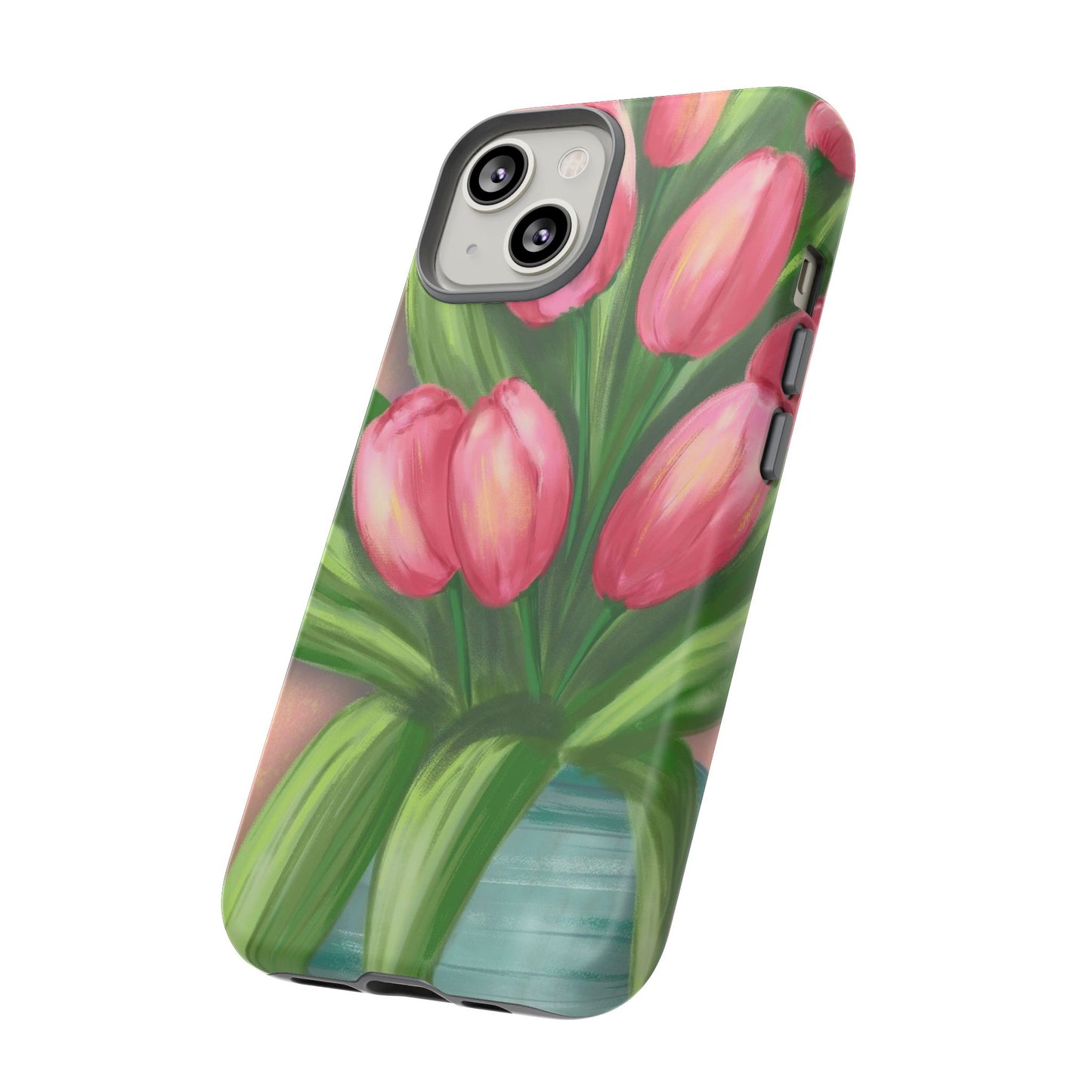 Floral Phone Case with Vibrant Tulips - Tough Cases for Garden Lovers, Spring Gifts, Nature Enthusiasts, Unique Gadget Accessories, [...]