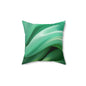 Tranquil Green Wave Pillow, Decorative Throw Pillow, Modern Home Decor, Cozy Cushion, Living Room Accent, Comfort Gift