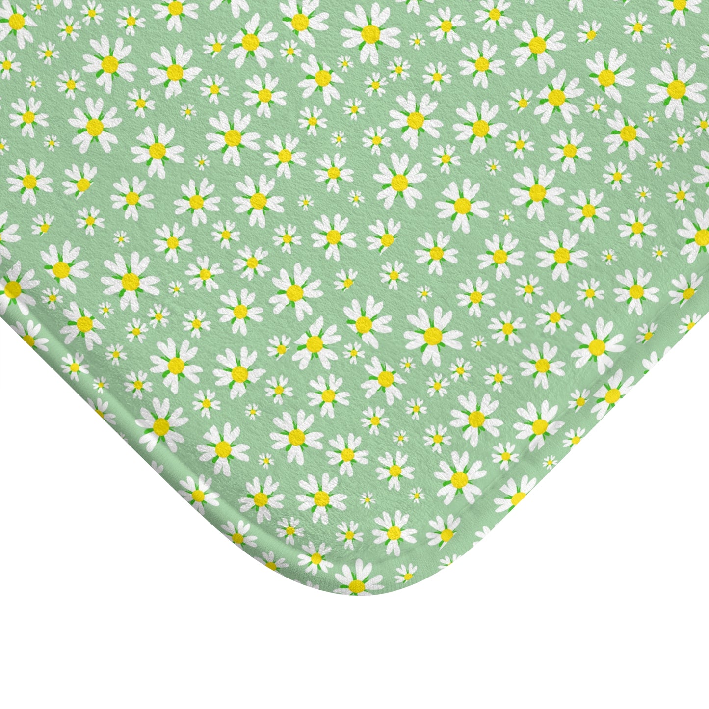 Floral Green Bath Mat - Bathroom Decor, Spring Vibes, Home Comfort, Gift Idea, Housewarming Essentials