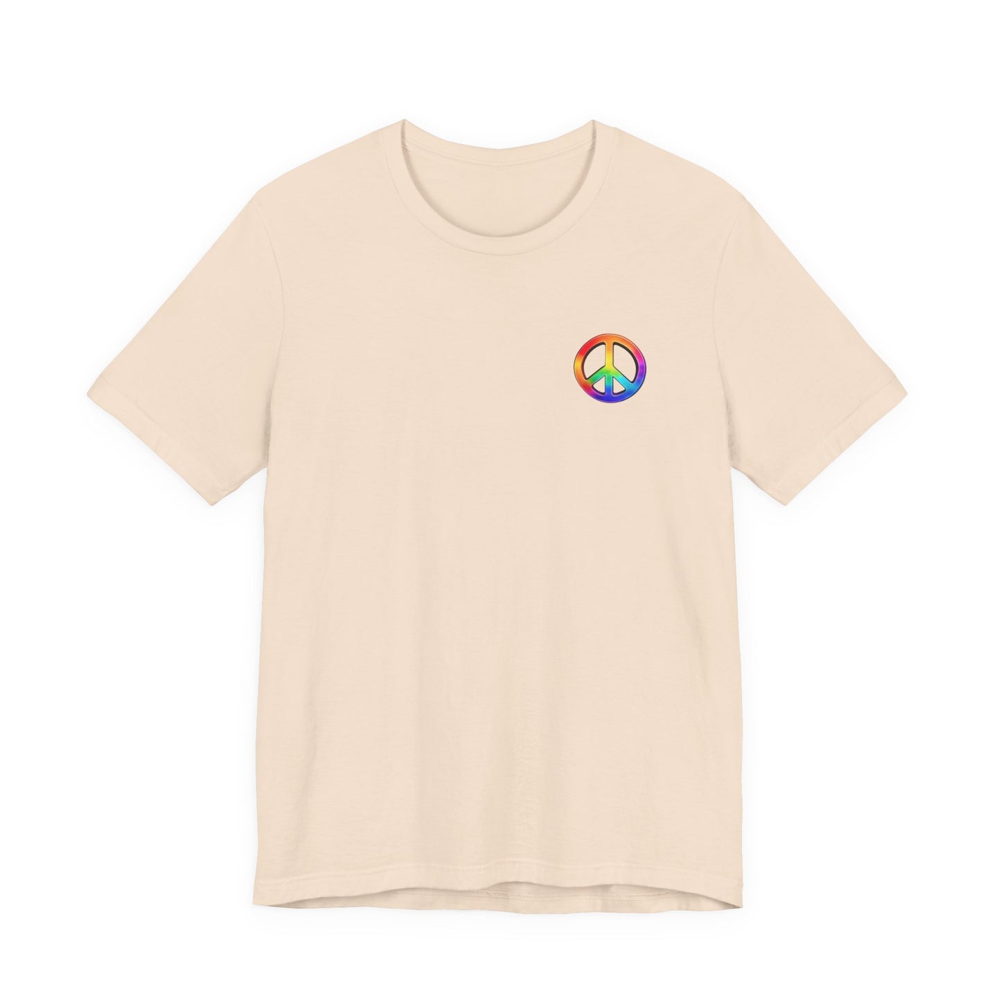 Peace Sign Tie-Dye Tee — Rainbow Hippie Peace Symbol T-Shirt