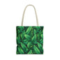 Tropical Leaf Tote Bag, Eco-Friendly Shopping Bag, Beach Day Essential, Vacation Accessory, Summer Gift Idea