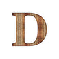 Wood Grain Letter D Sticker — Rustic Monogram Kiss-Cut Sticker for Laptops & Water Bottles