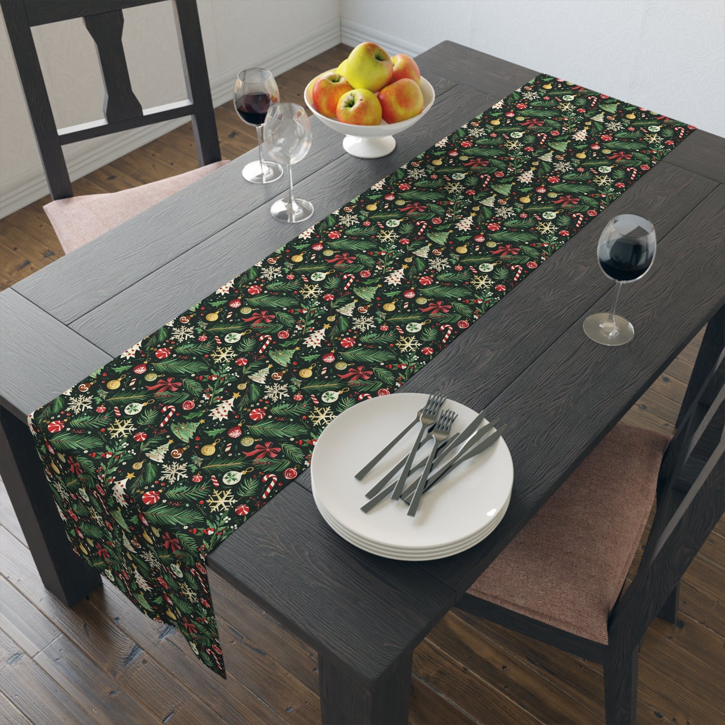 Festive Holiday Table Runner, Seasonal Decor for Parties, Christmas Tablecloth, Winter Home Accessory, Table Decoration